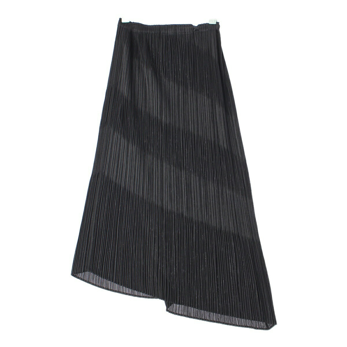 Pleated Please Issey Miyake Diagonal Line Skirt PP51-JG865 Black 3 [Used] [Authentic Product Guaranteed]