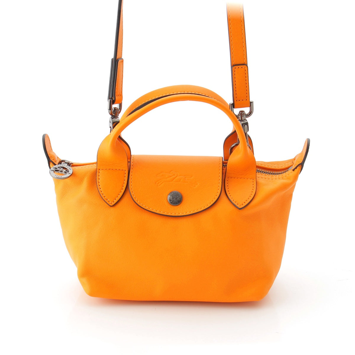 Longchamp Le Pliage® Extra XS leather 2way Shoulder Bag Top handbags apricot