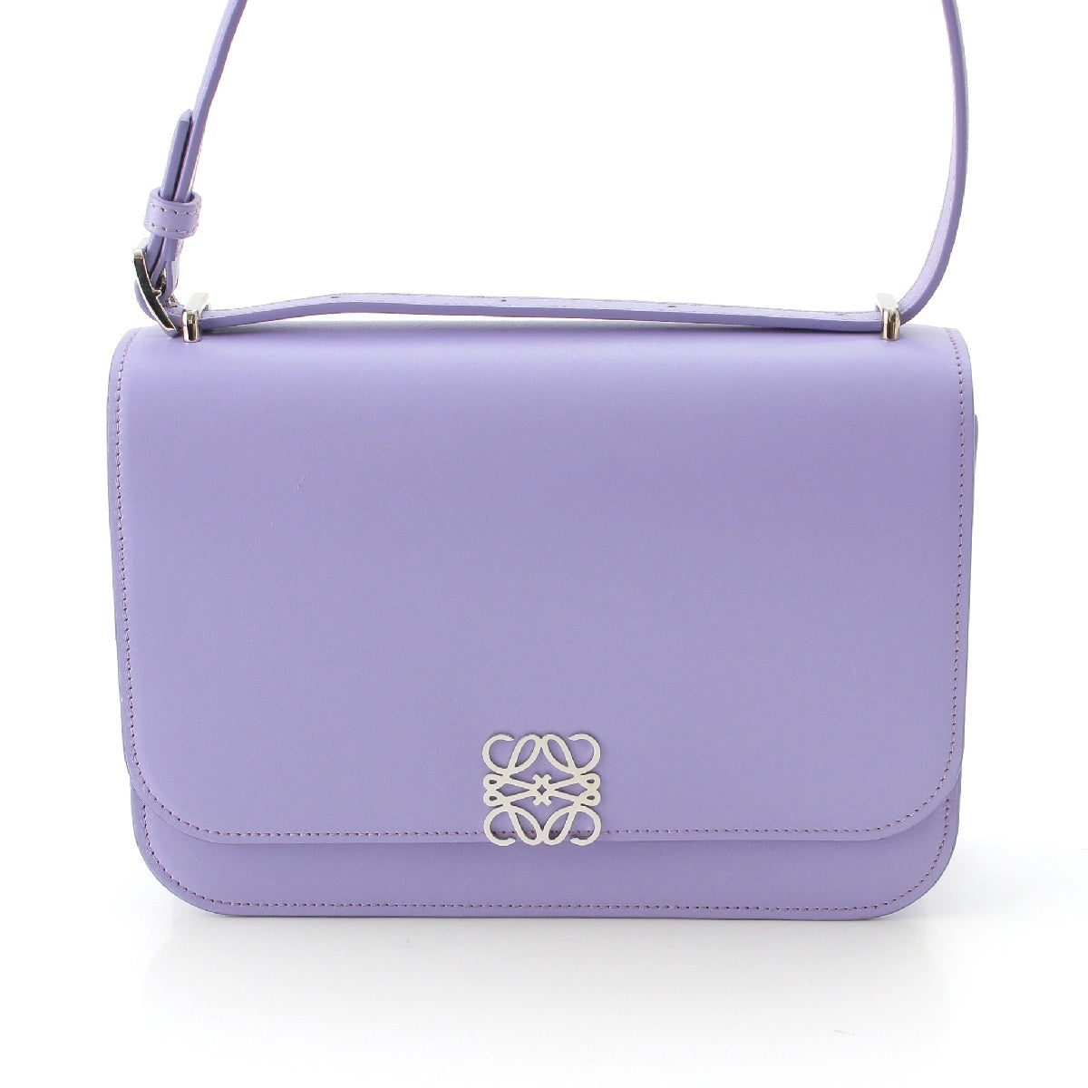 LOEWE Goya Bag Medium leather anagram Shoulder Bag bag A896N01X03  SilverMetal Lavender