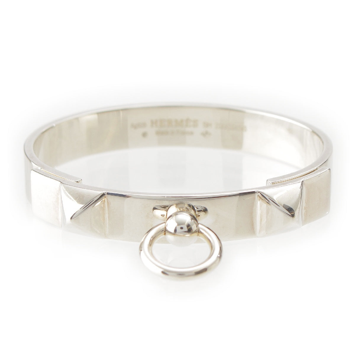 HERMES Collier de Sian SH Bangle bracelet Ag925 SV Silver LG