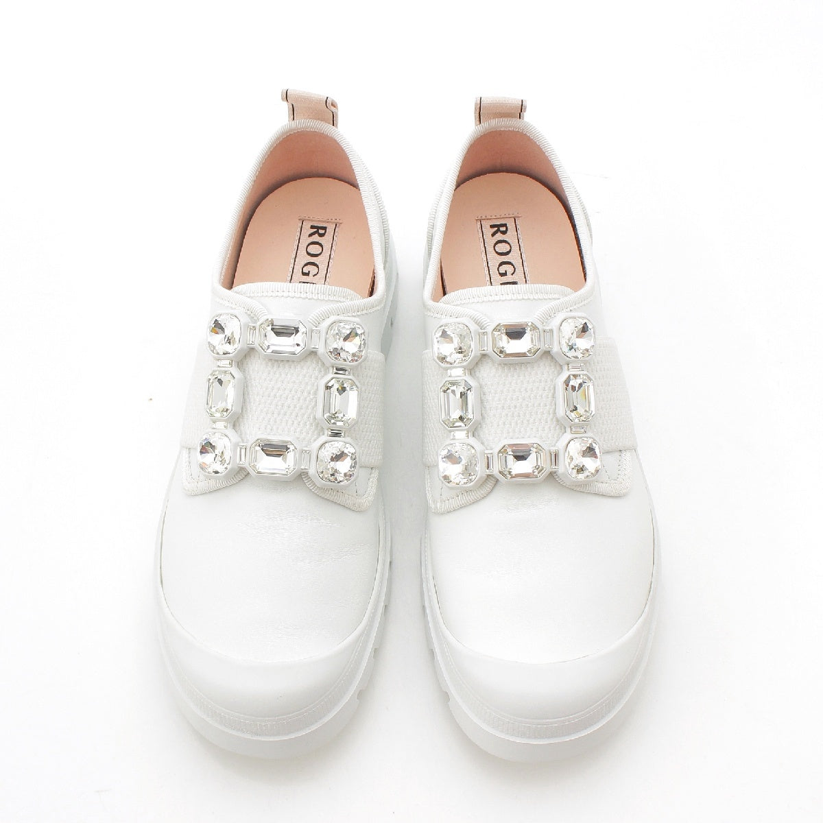 Roger Vivier Walkie Vivstras leather Stone buckle sneakers sneakers RVW62831070JUSB999 white 38 2/1