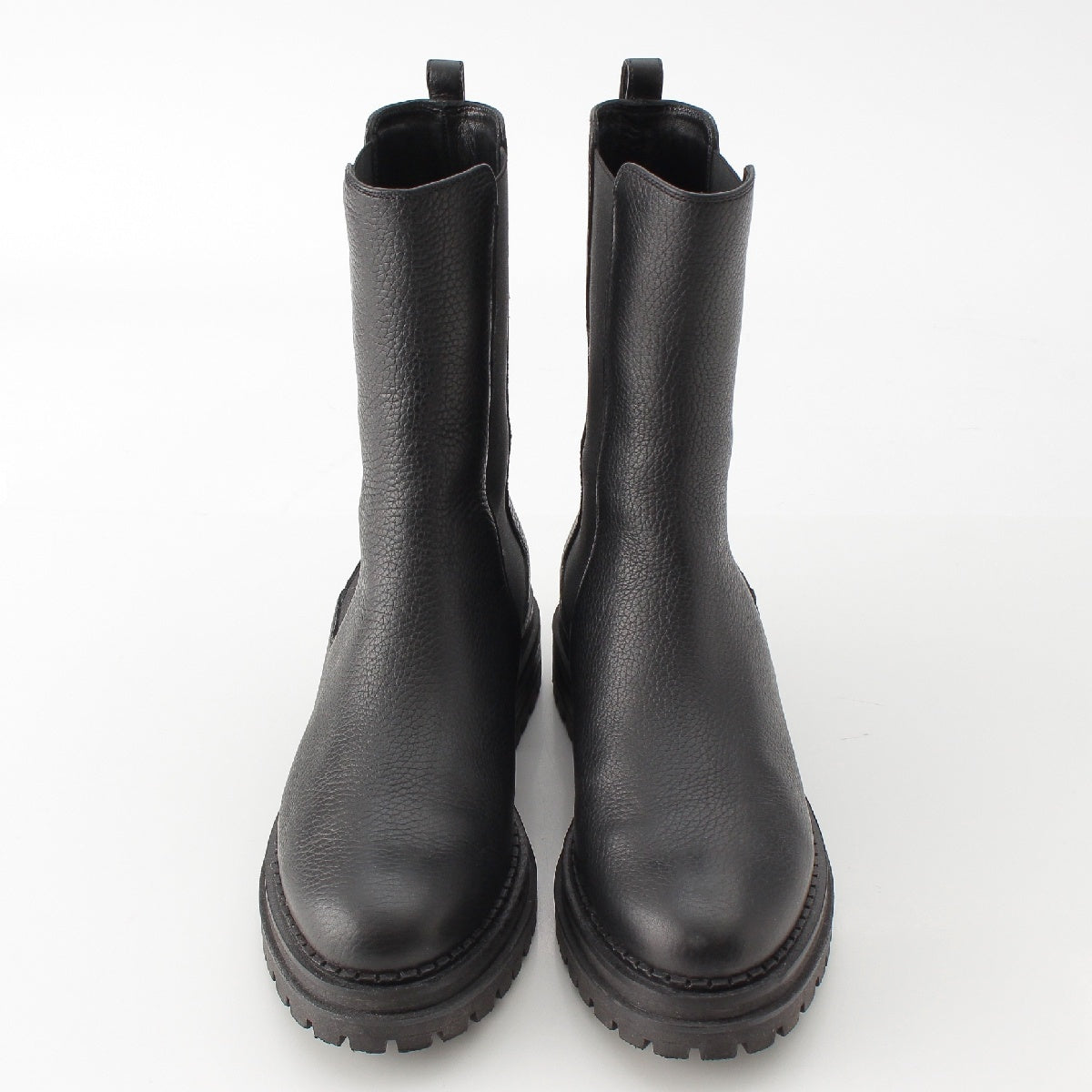 Sergio Rossi SR JOAN 015 leather Side gore ankle shorts boots Booties A92030-MCRM13 black 40