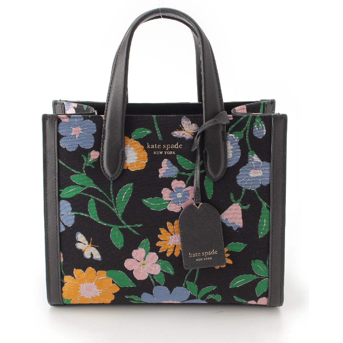 Kate Spade Manhattan Floral Garden Jacquard Small Tote in Black