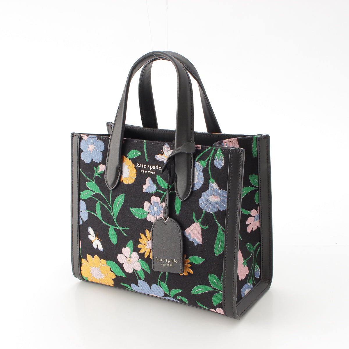 Kate Spade Manhattan Floral Garden Jacquard Small Tote in Black