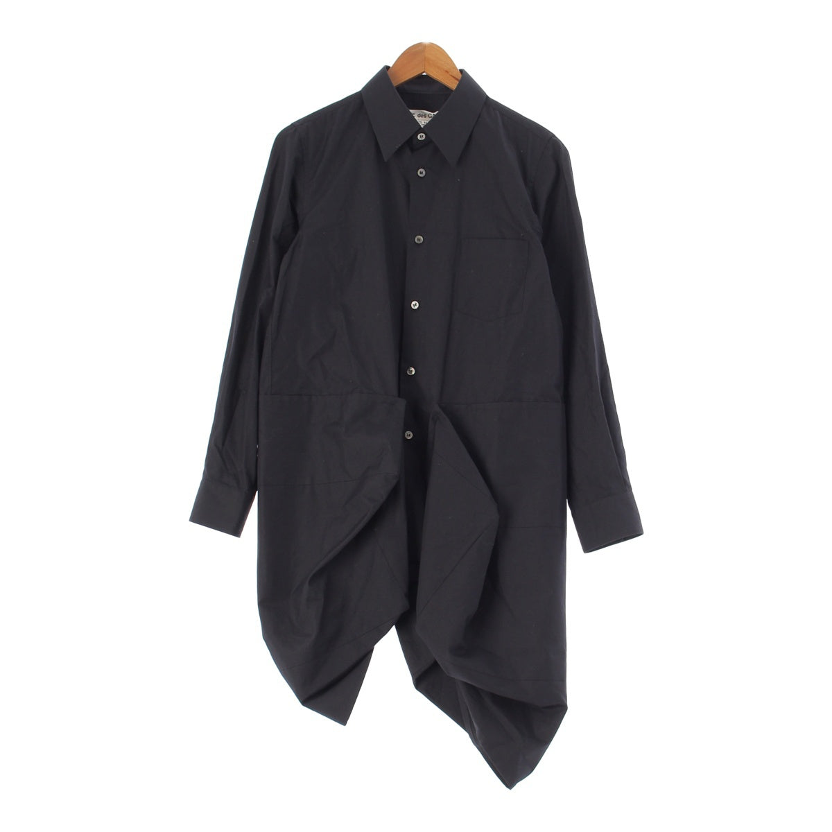 COMME des GARCONS 23AW cotton Asymmetric deformation Long sleeve shirt blouse tops  GL-B009 black M