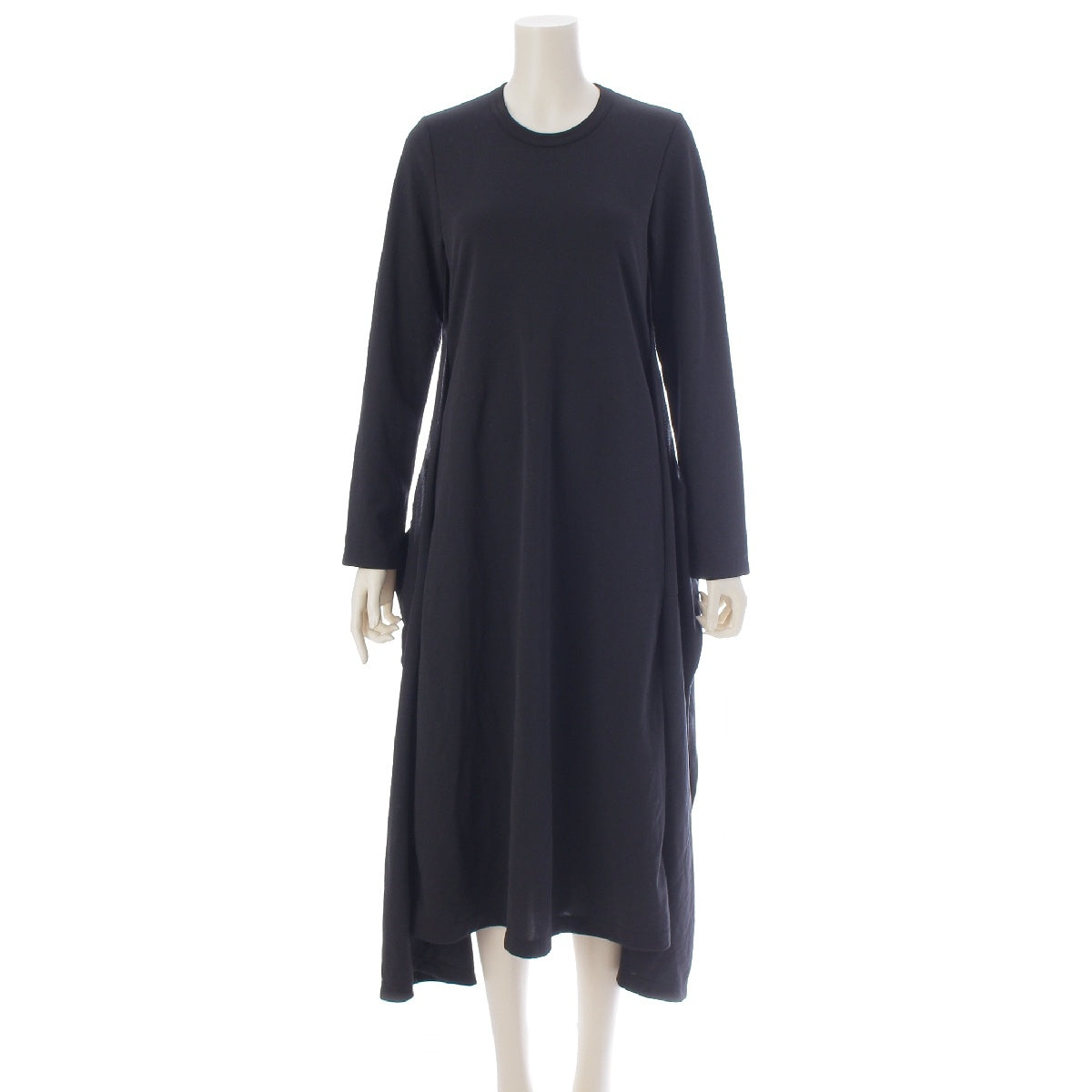 COMME des GARCONS 20Stainless Steel Asymmetrical Long Sleeve one piece dress GE-T031 black S