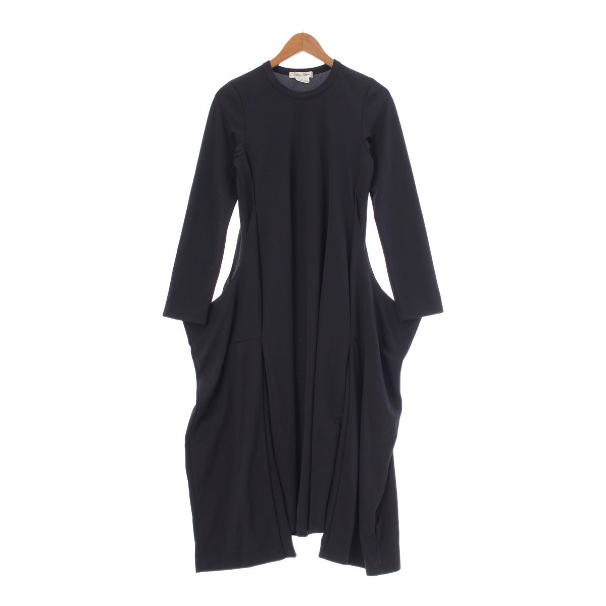 COMME des GARCONS 20Stainless Steel Asymmetrical Long Sleeve one piece dress GE-T031 black S