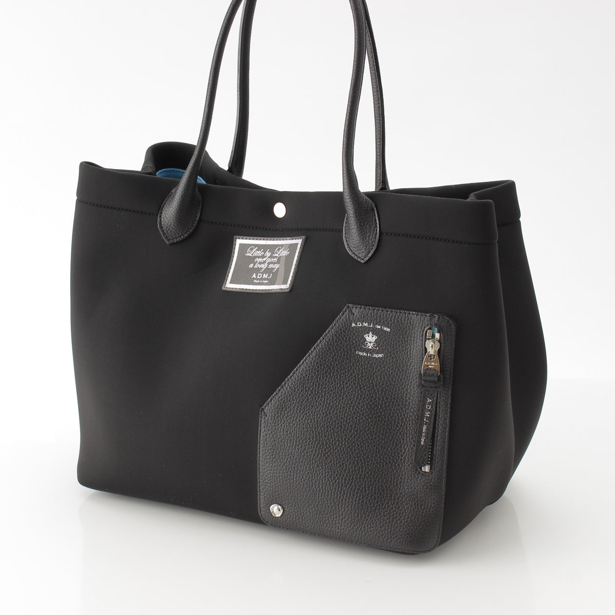 ADMJアクセソワ Magic Light Divided Rider's Pocket Tote Bag black