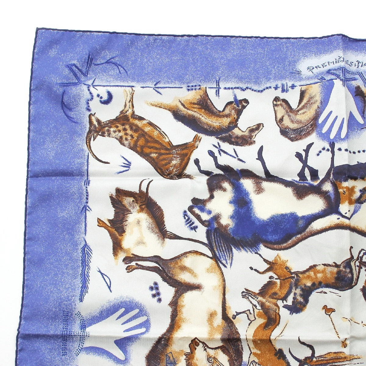 HERMES Calle 90 silk PREMIERES MAINS First Hand scarf Bandana Accessories Blue multicolor