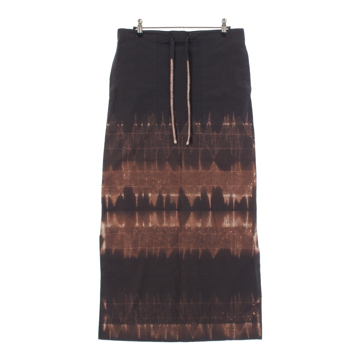 ISSEY MIYAKE PERMANENTE cotton tie dye slit vintage skirt PE01-FG147 Brown 2