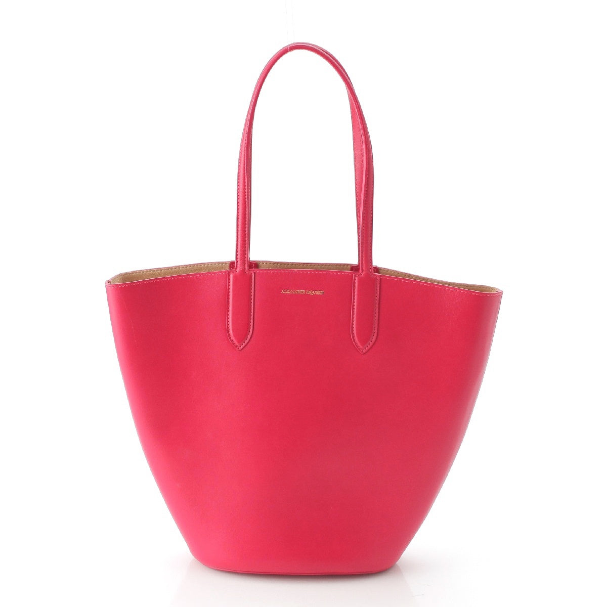 Alexander McQueen leather logo Tote Bag pink