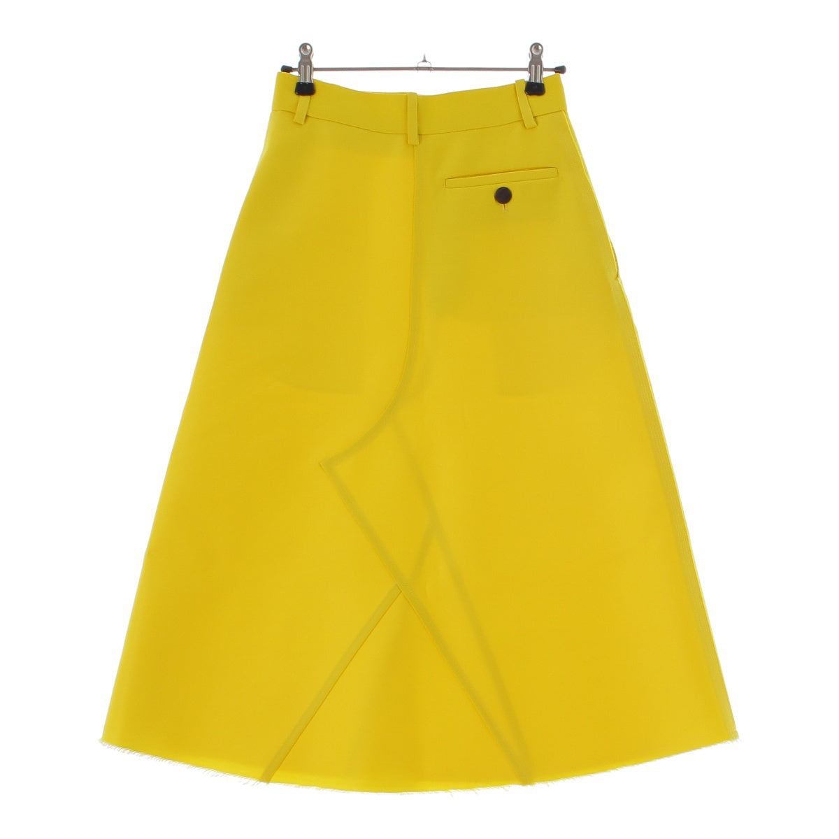 LOEWE Wool silk A-line long skirt S359Y08X05 yellow 32