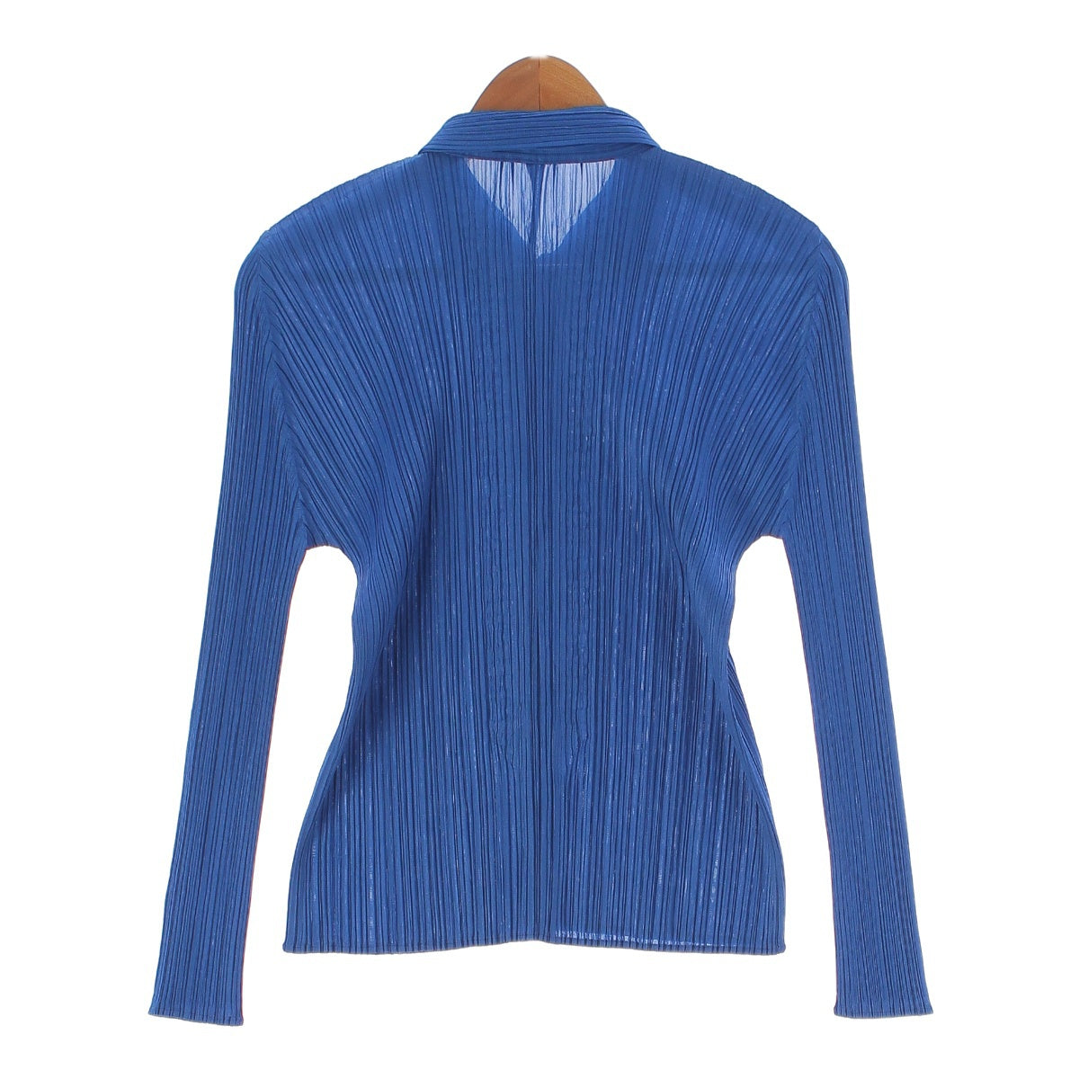 PLEATS PLEASE ISSEY  1938 Collared Long sleeve shirt Tops blouse PP81‐JJ773 blue 3