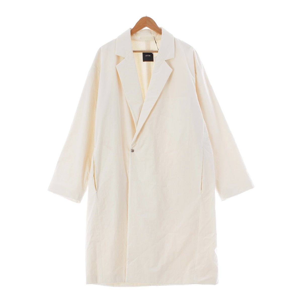 ATON 21AW Nylon Long Chester coat outer 32-08-15-08056 white F