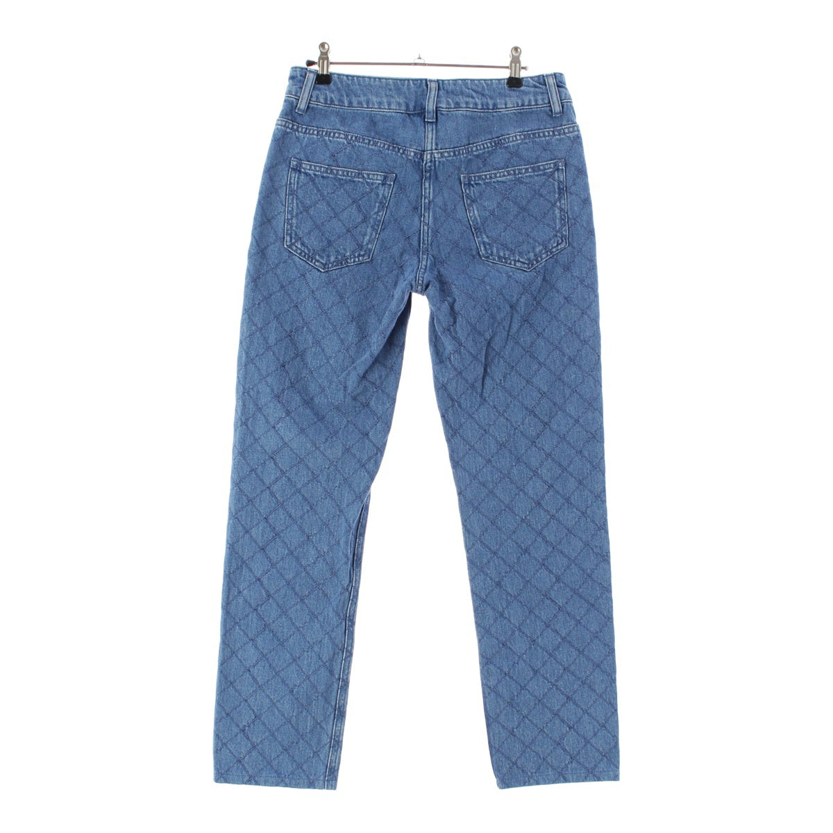 CHANEL 12 years Cotton denim Matelasse COCO Button Pants Jeans bottoms P44333 blue 36