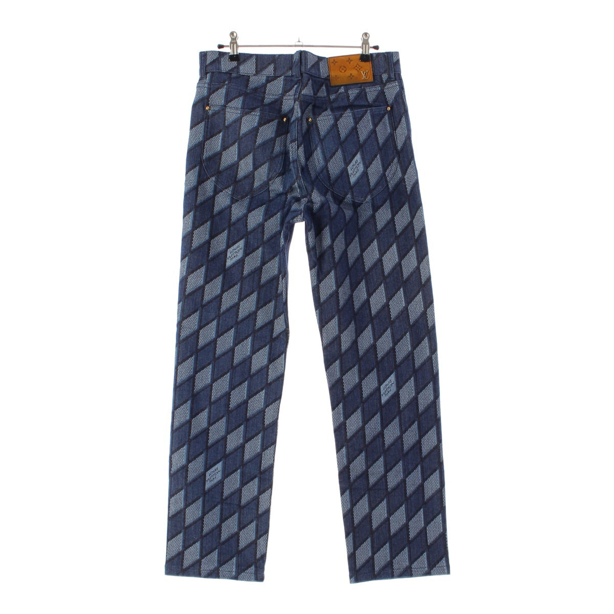 LOUIS VUITTON 22AW Damier cotton Diamond Pattern Denim pants Jeans bottoms HND76W  Indigo blue 28