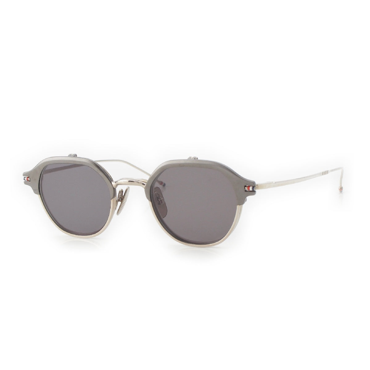 THOM BROWNE Metal frame 2-way flip-up style sunglasses Eyewear TBS812-46-02 Silver gray 46□22-140