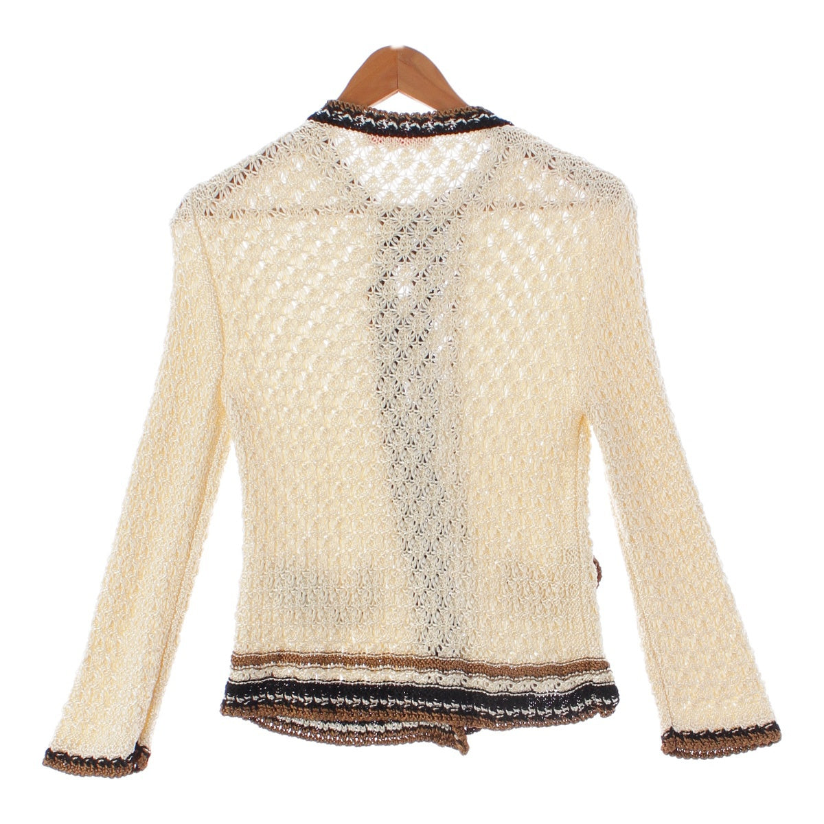 VALENTINO Rockstud button-up knit cardigan tops 2B3KE01Z7PV Beige white L