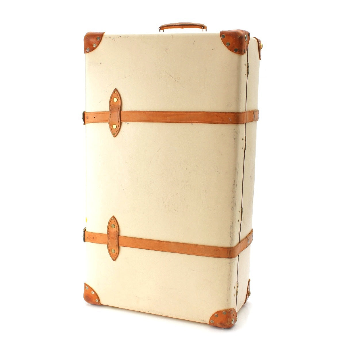 GLOBE TROTTER Safari XL Vulcanized Fiberboard Two wheels suitcase Carry Bag Ivory