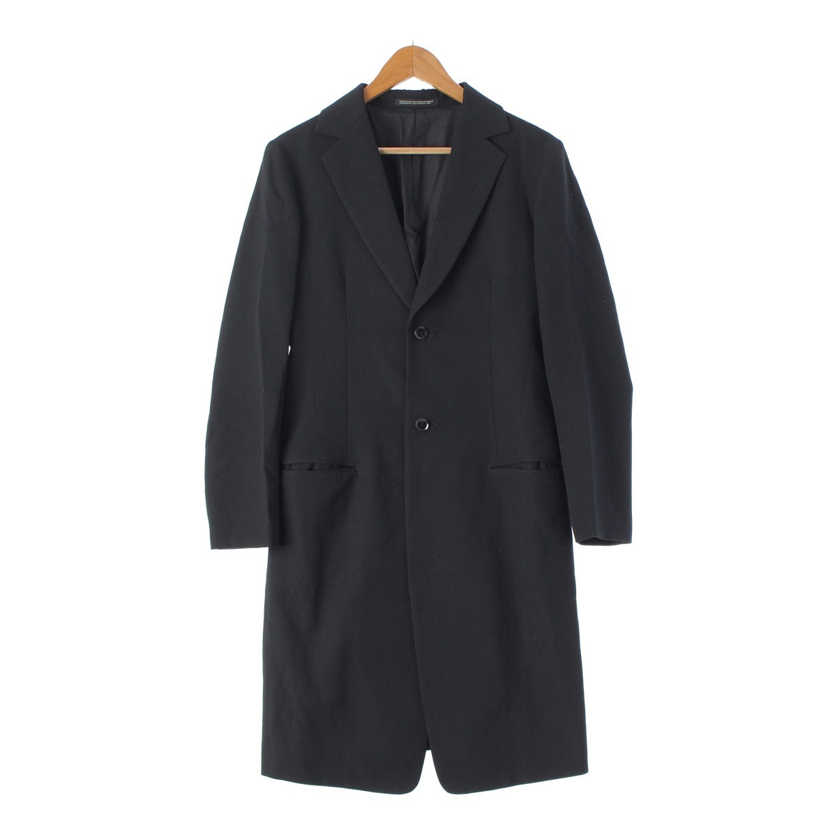 Yohji Yamamoto Plus Noir +noir wool 2B modified Chester long coat outer NX-J01-100 black 2