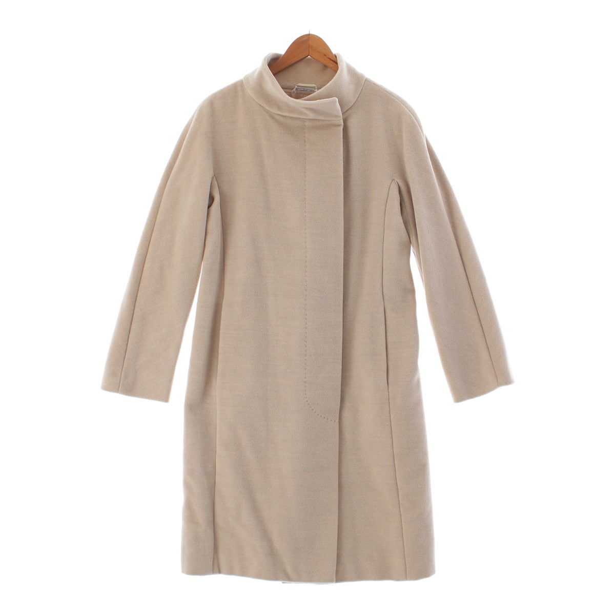 MAX MARA wool cashmere White tag long stand collar coat 11-01-60393 beige 40