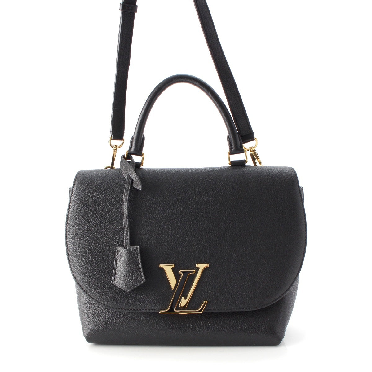 LOUIS VUITTON Volta Calf leather LV logo 2way shoulder bag Handbag Shoulder Bag M53771 Gold Metal Black