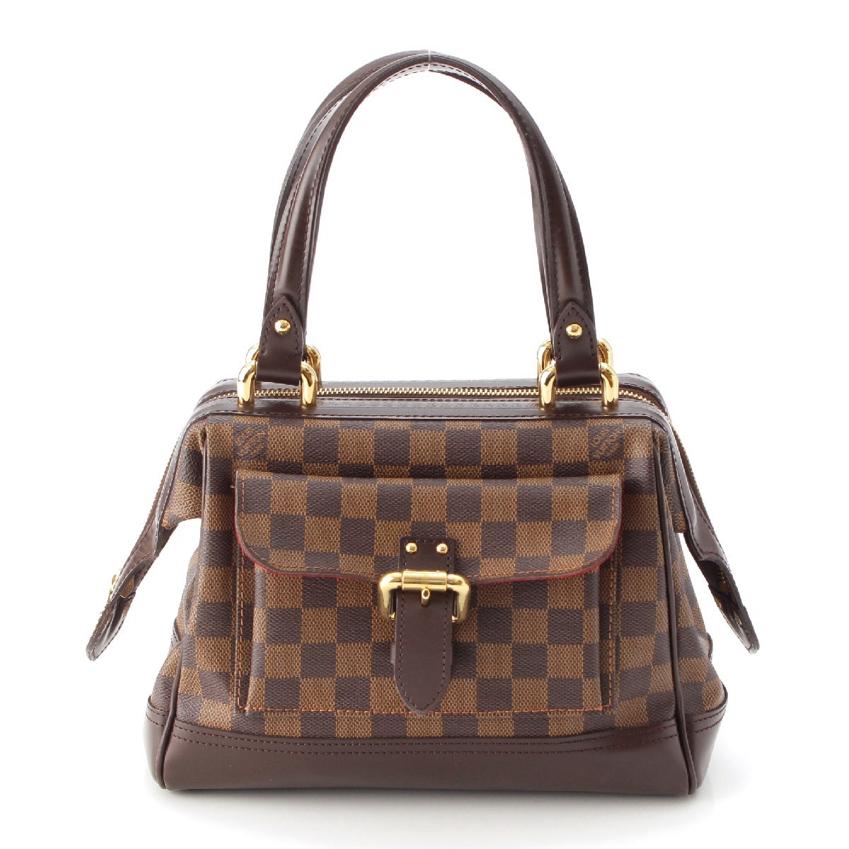 LOUIS VUITTON Damier Ebene Knightsbridge leather damier belt Handbag N51201 Brown