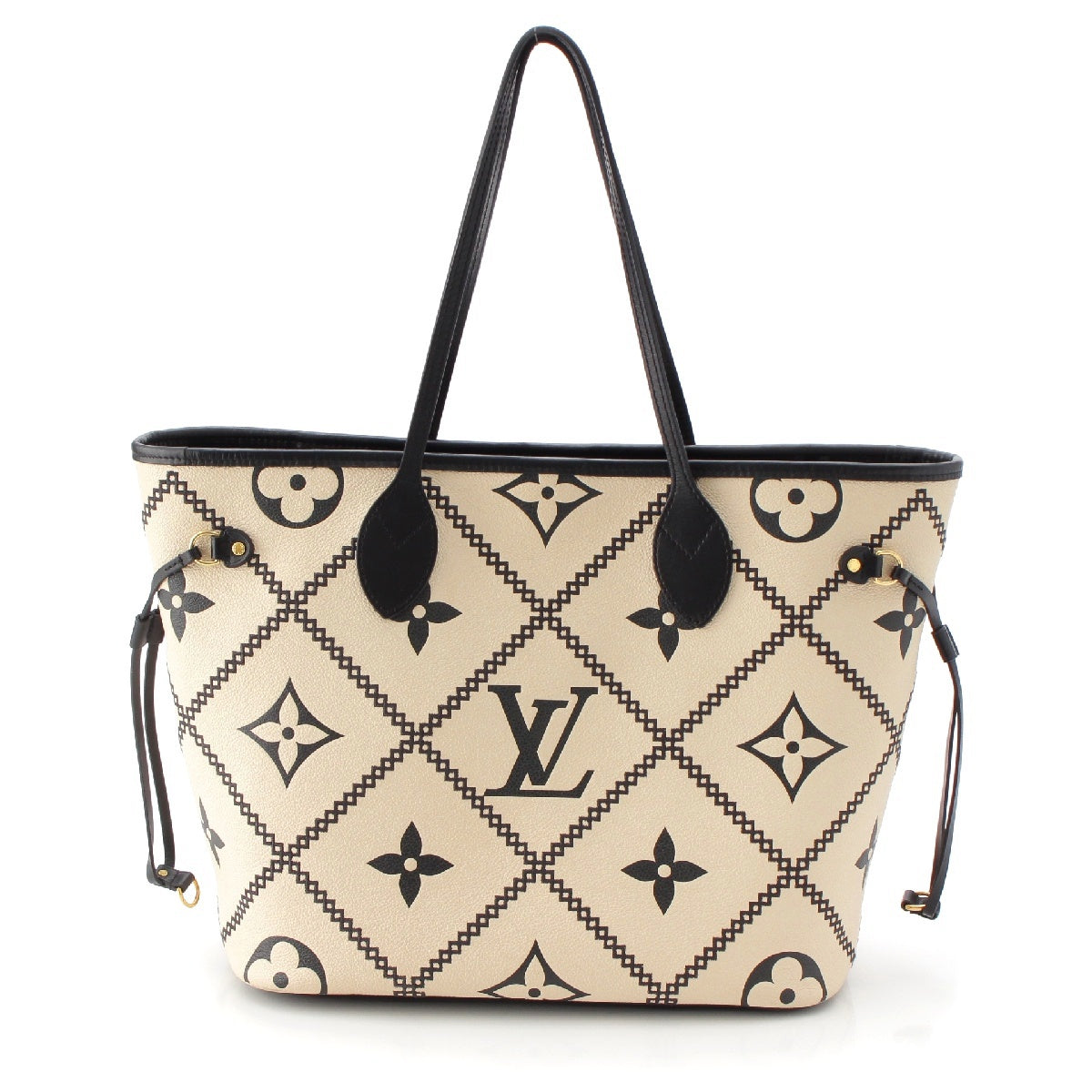 LOUIS VUITTON Monogram Unplant Neverfull MM leather With porch Tote Bag M46039 Claim Ivory