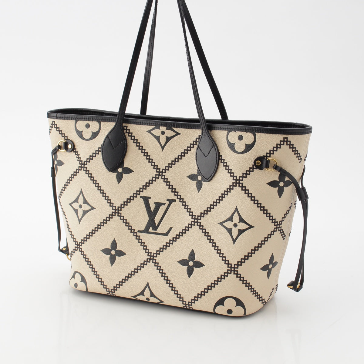 LOUIS VUITTON Monogram Unplant Neverfull MM leather With porch Tote Bag M46039 Claim Ivory