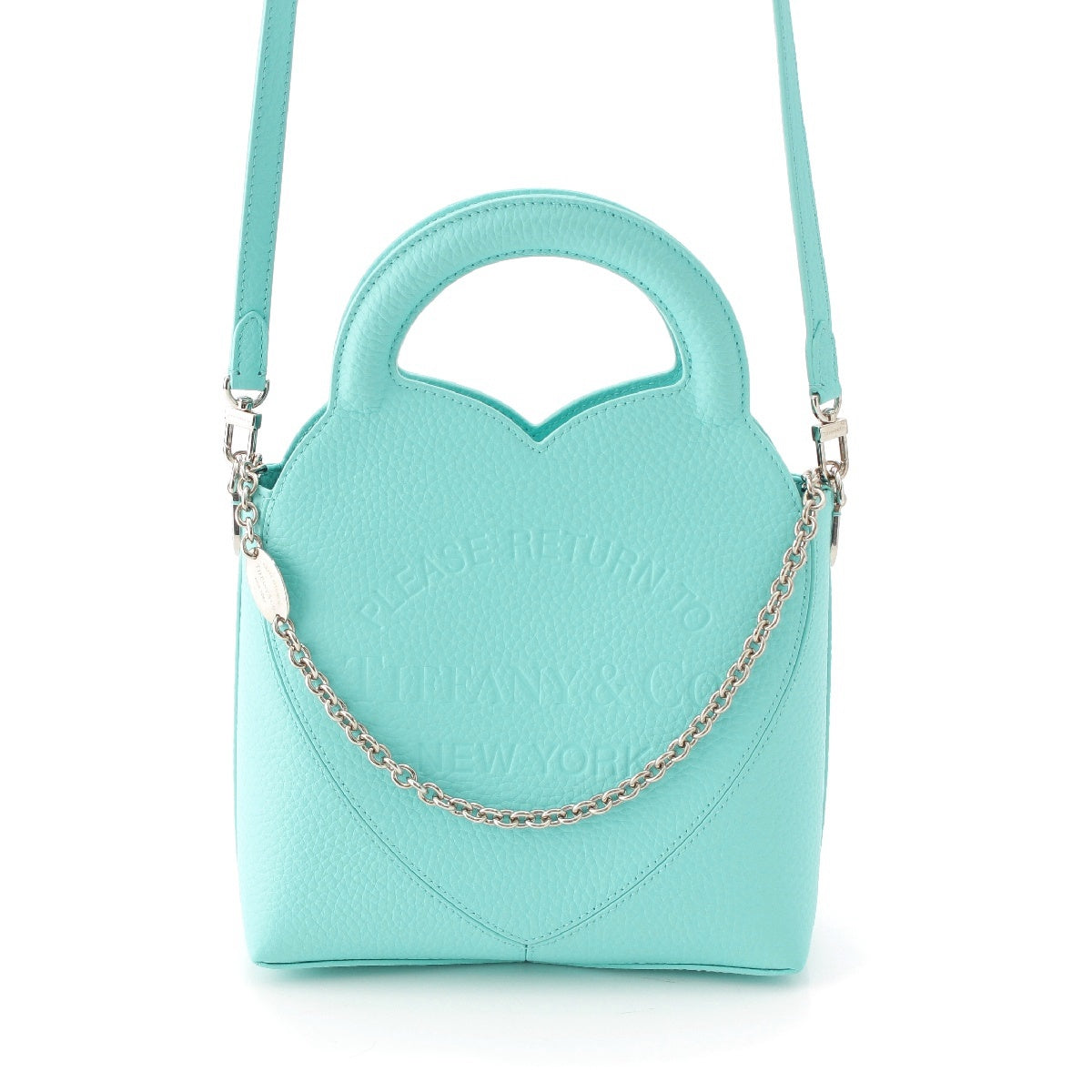 TIFFANY&Co. Return to TIFFANY & Co. leather 2way Heart Handbag Shoulder Bag TIFFANY & Co. Blue