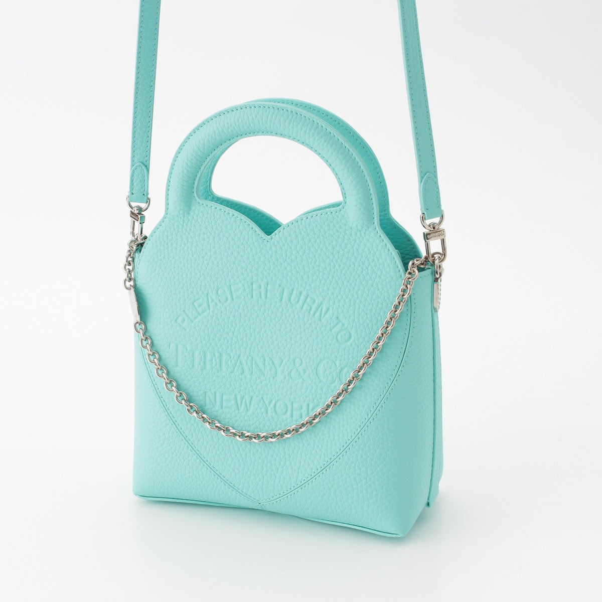 TIFFANY&Co. Return to TIFFANY & Co. leather 2way Heart Handbag Shoulder Bag TIFFANY & Co. Blue