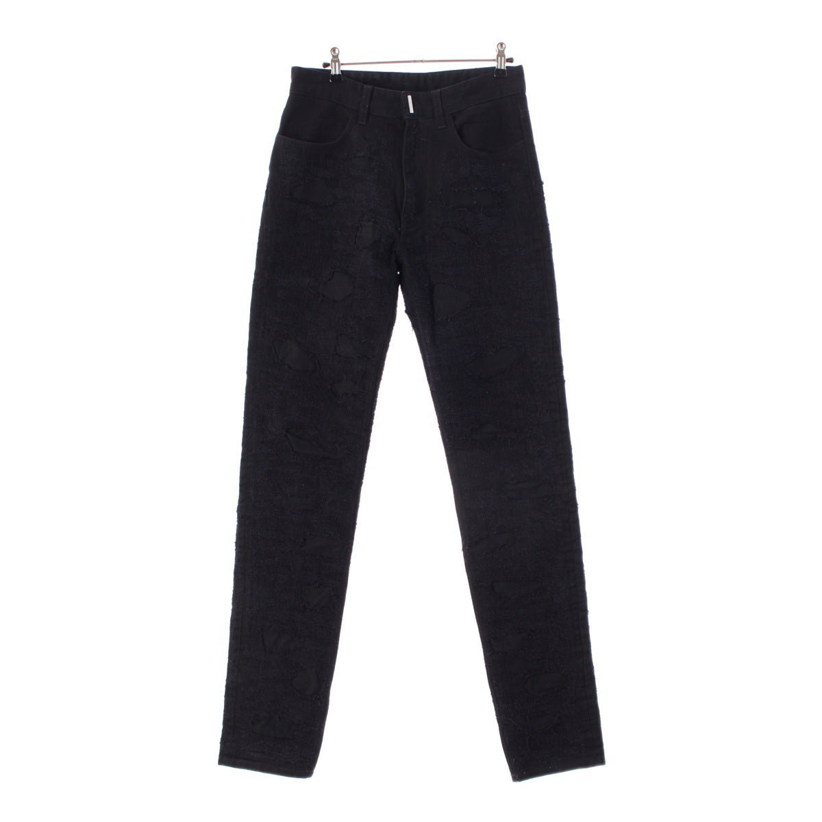 GIVENCHY cotton Destroyed Slim Denim pants Bottoms black