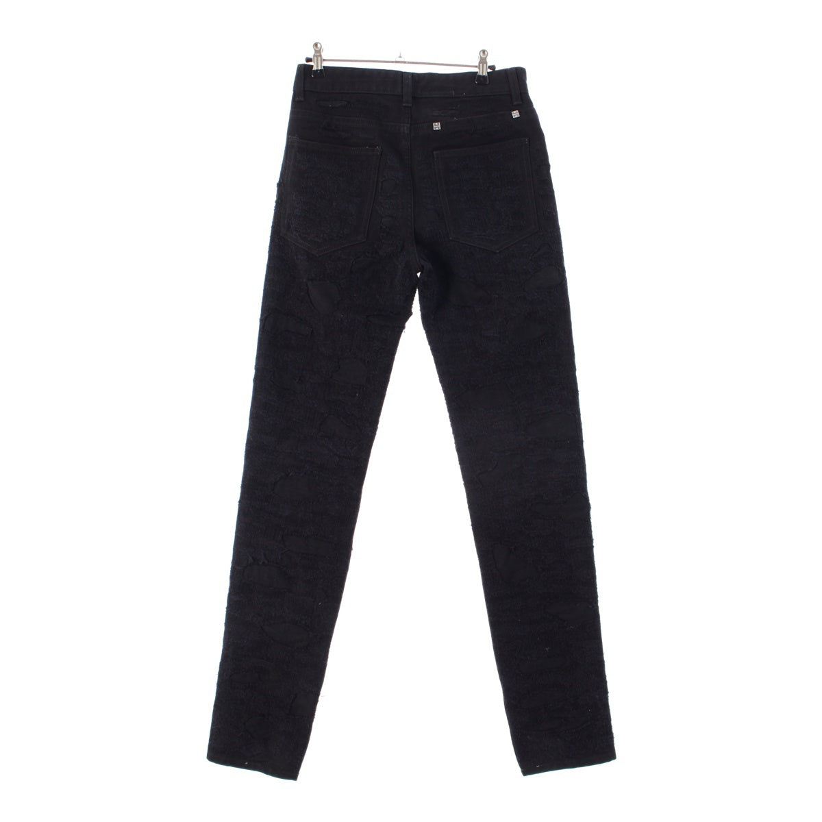 GIVENCHY cotton Destroyed Slim Denim pants Bottoms black