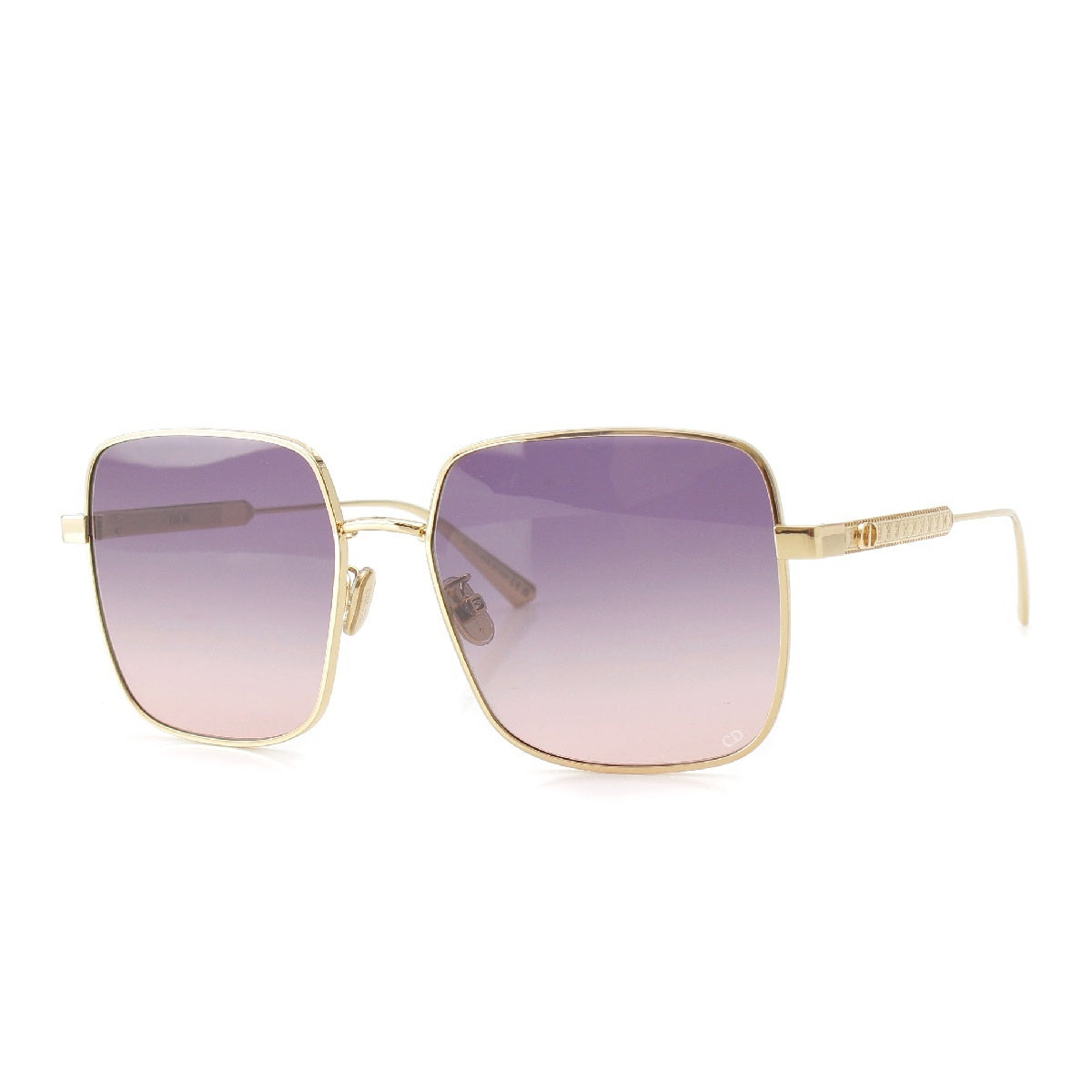 Christian Dior Canage Square Metal Frame Gradient sunglasses Eyewear Gold purple 59□18