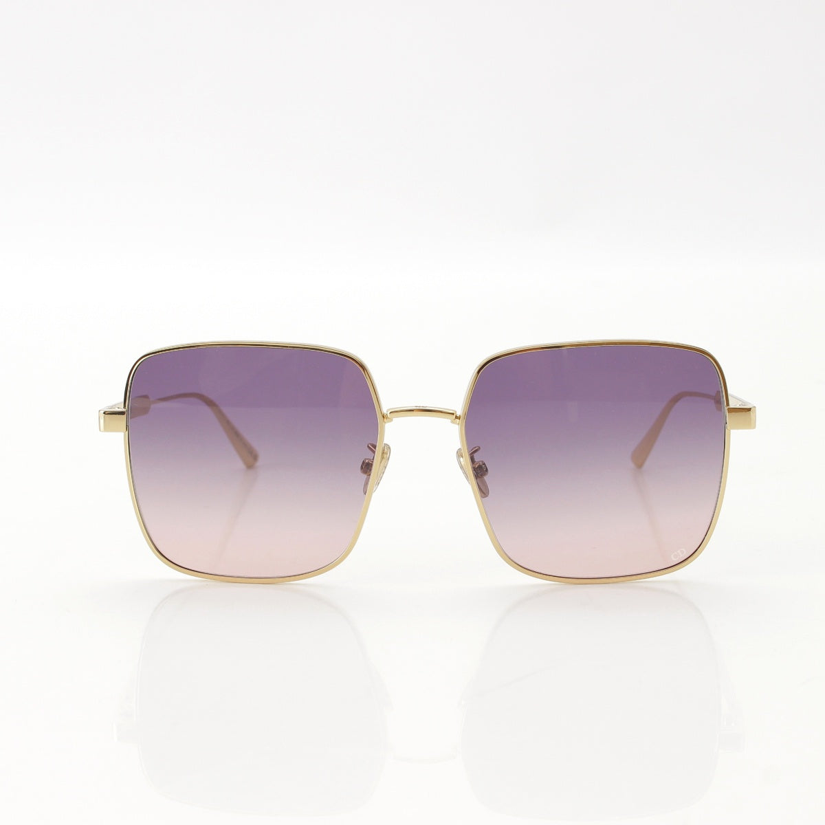 Christian Dior Canage Square Metal Frame Gradient sunglasses Eyewear Gold purple 59□18