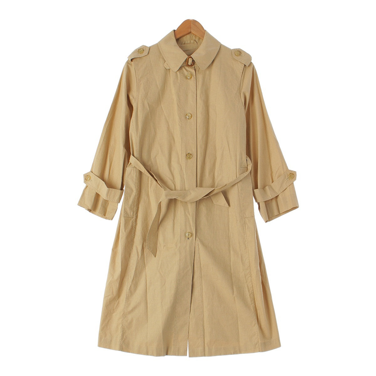 Herno confezioni di lusso cotton Check single belted coat coat C-TK 5510 beige