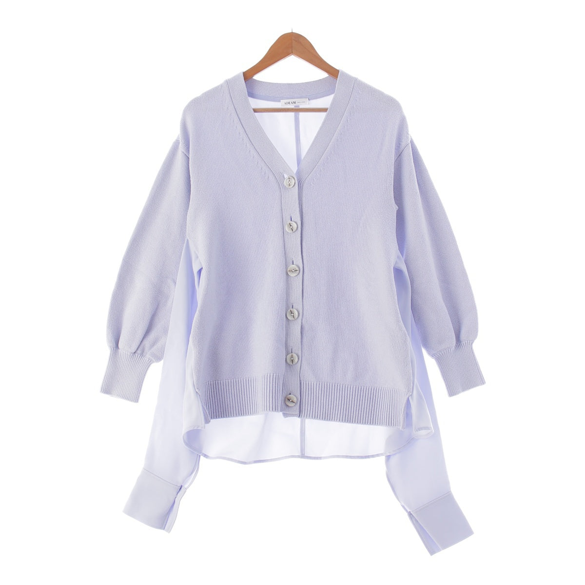 ADEAM 21 years cotton Fabric change obi cardigan Tops sweaters 42063 Light Blue Lilac S