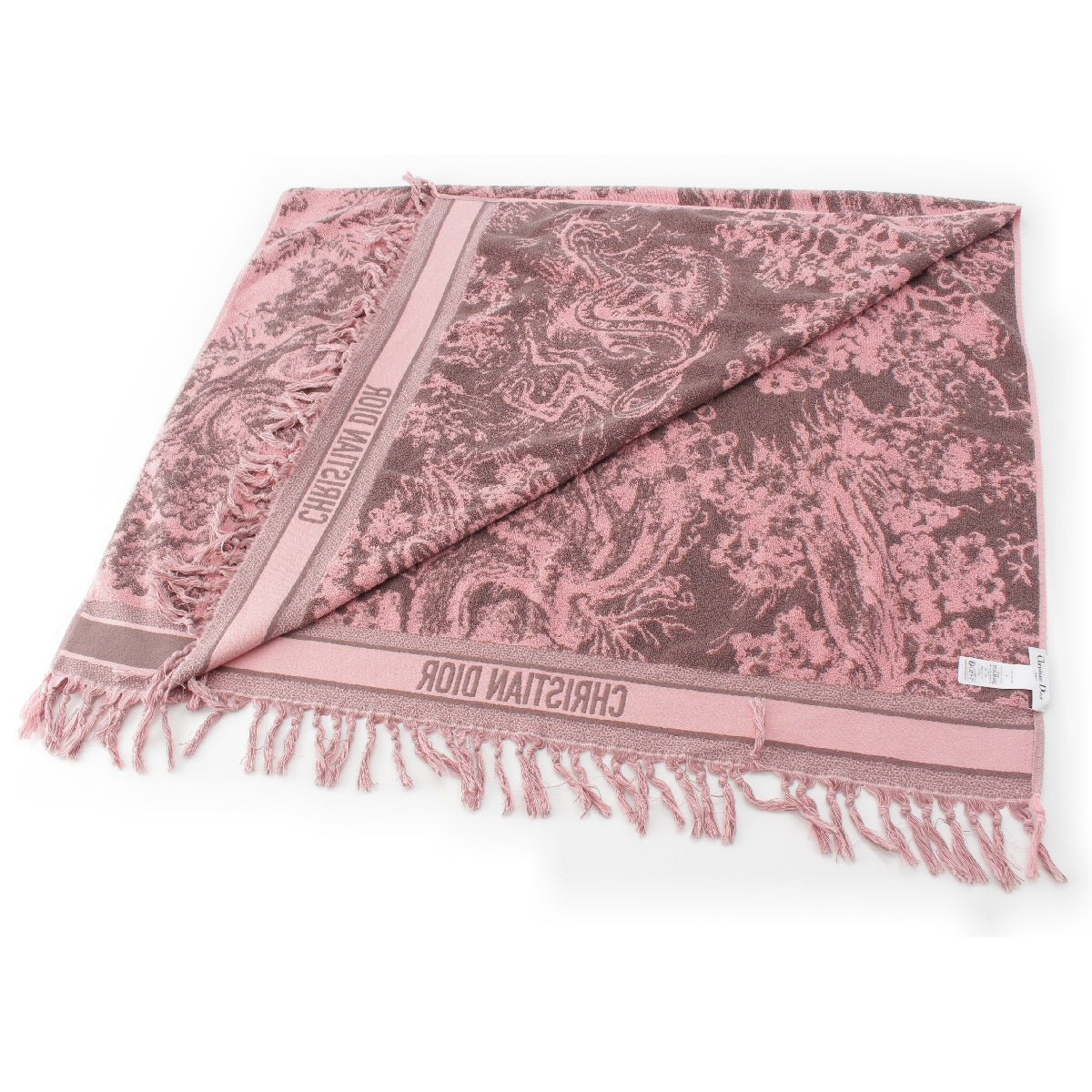 Dior 21 years cotton Toile de Jouy Sauvage towel blanket 11TDJ801I901 Pink brown