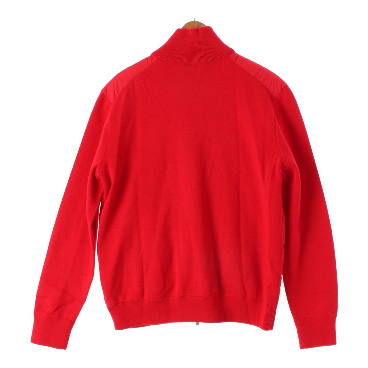 MONCLER 19 years maglione tricot cardigan Wool nylon Logo knit switching Blouson Down jacket Red XL