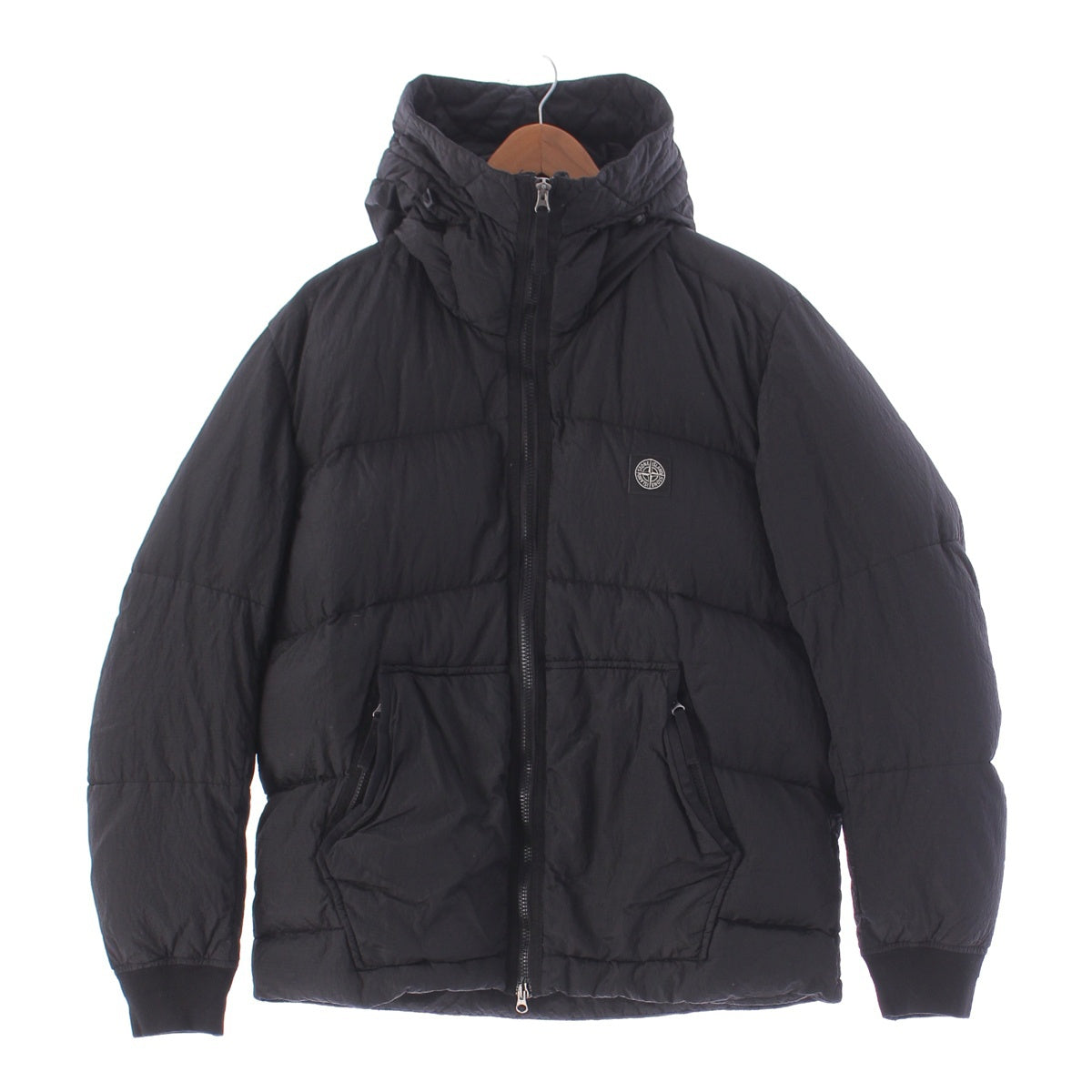 STONE ISLAND Nylon hood Down jacket 711540532 black M