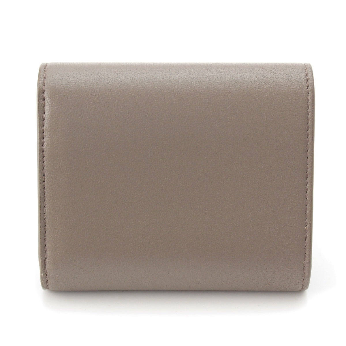 CELINE leather Triomphe Small Flap Wallet Compact Wallet Tri-fold wallet 10D783BZG.10BL Gray beige