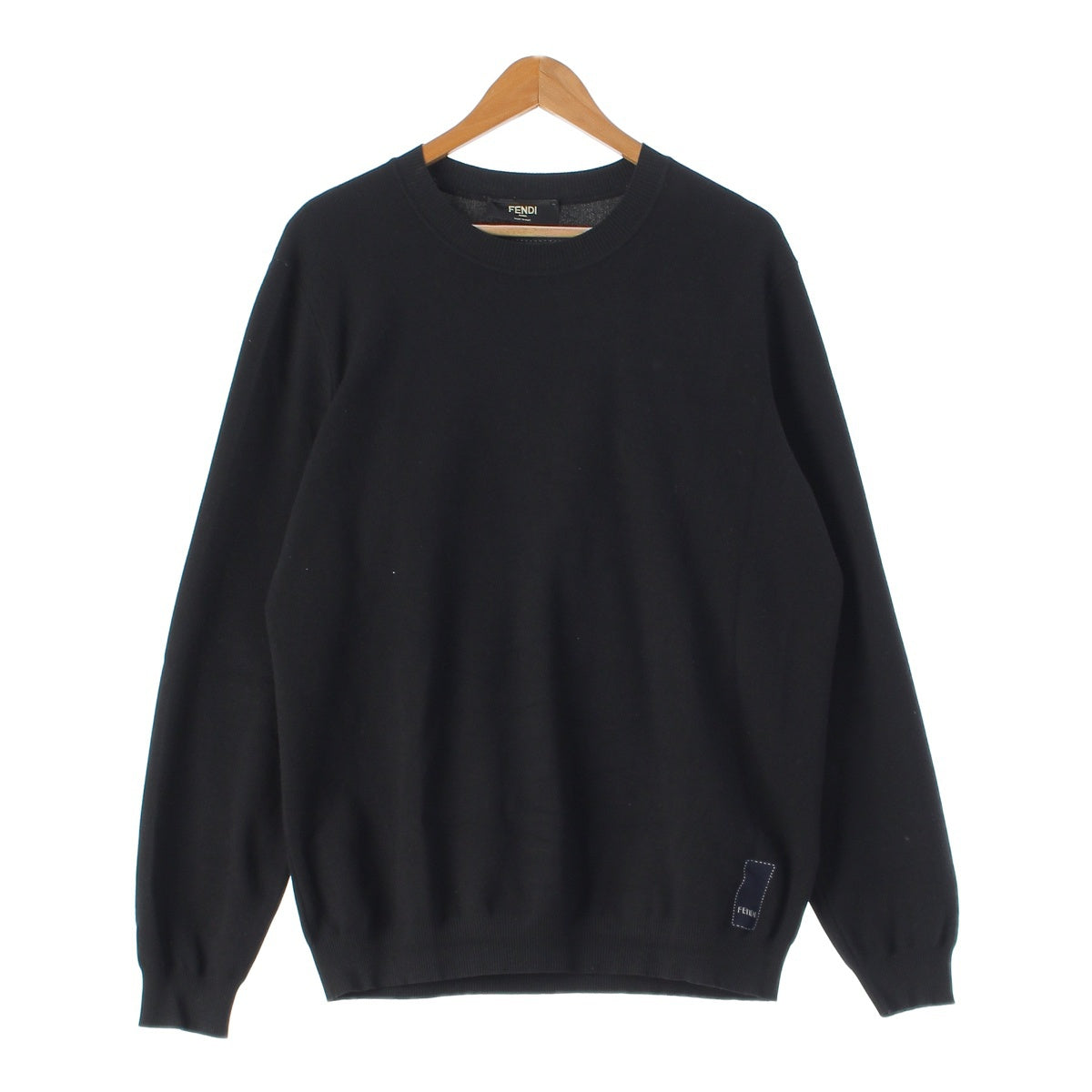 FENDI 22 years Logo sweateater knit FZX030 AIB7 black 54