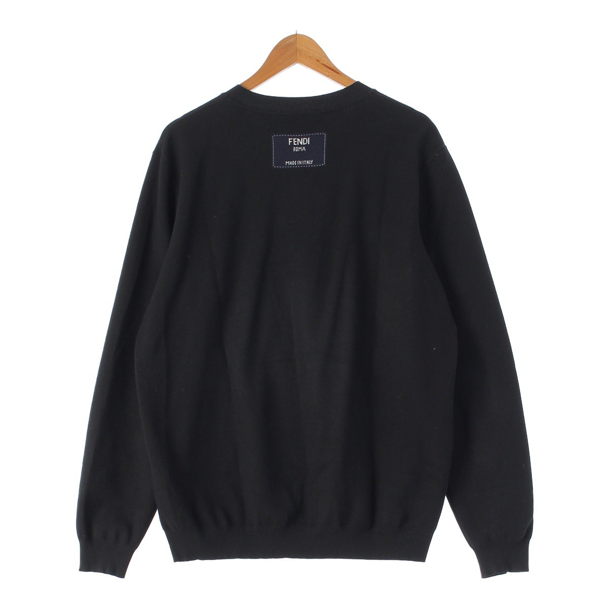 FENDI 22 years Logo sweateater knit FZX030 AIB7 black 54