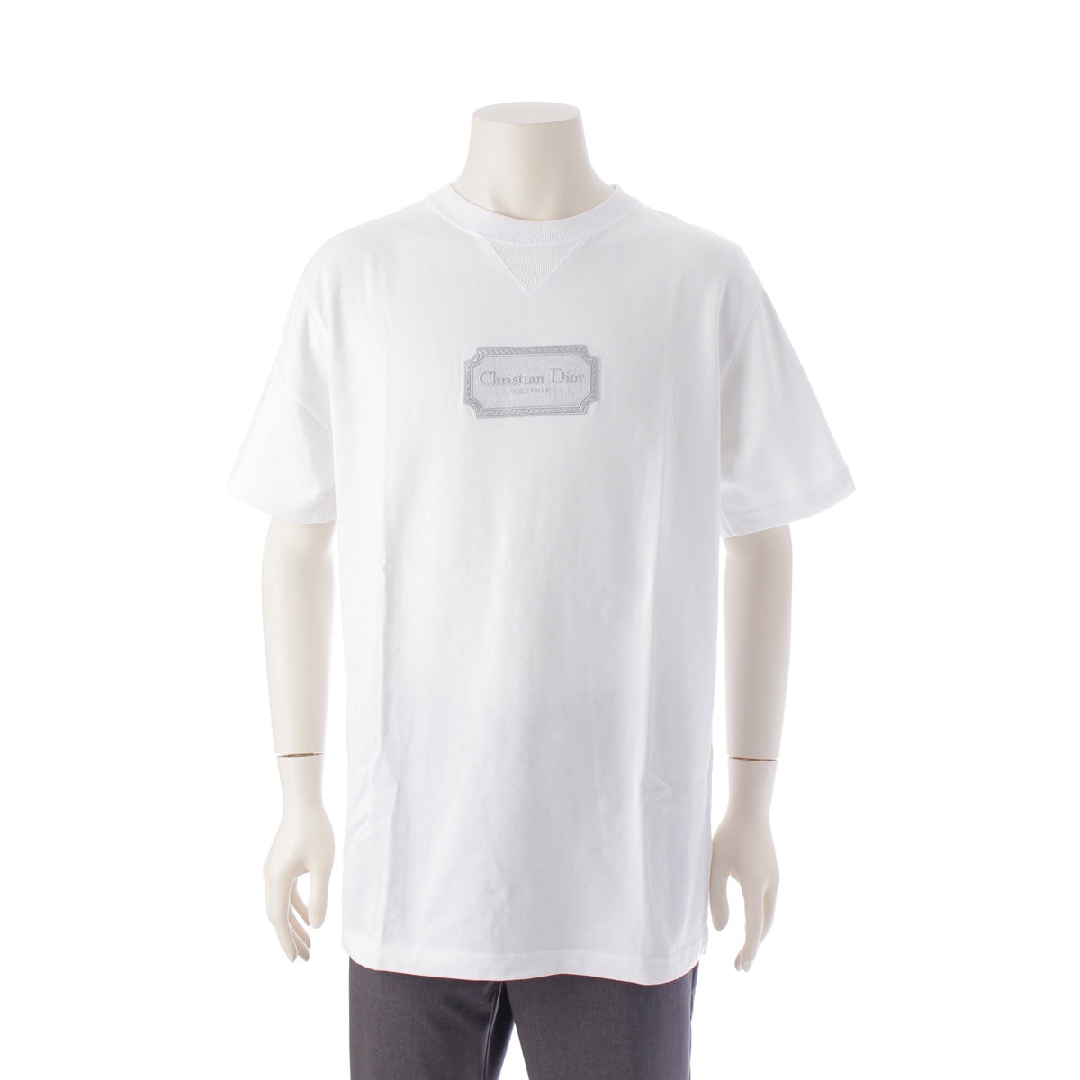 Dior 22 years cotton logo Short sleeve T-shirt Tops cut 243J685B0554 white M