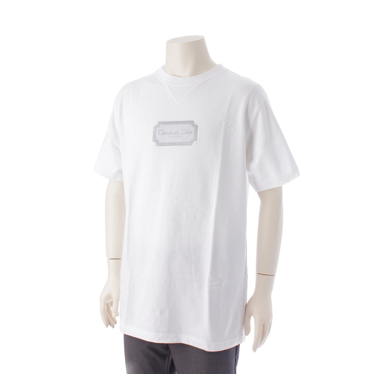 Dior 22 years cotton logo Short sleeve T-shirt Tops cut 243J685B0554 white M