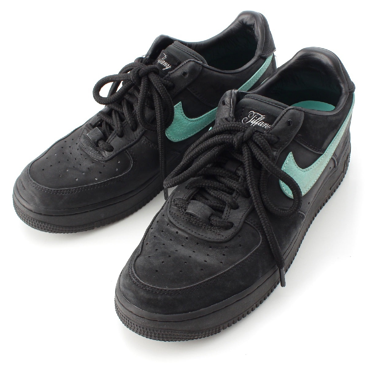 NIKE TIFFANY&Co. Air Force 1 Leather Nubuck sneakers shoes DZ1382-001 Black TIFFANY&Co. Blue 9.5