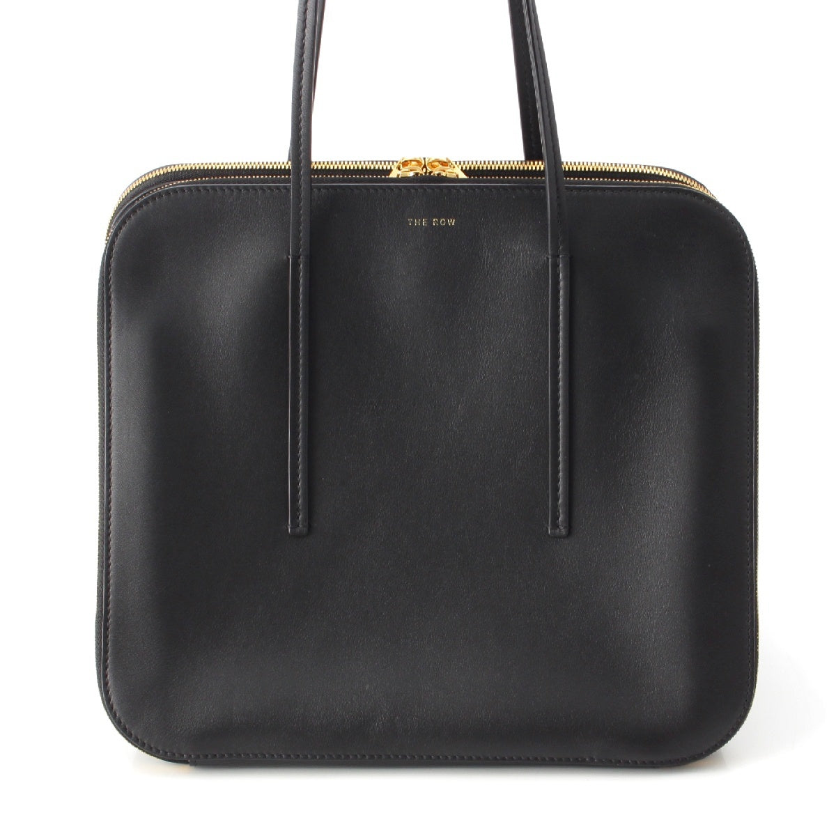 THE ROW SIAMESE leather Gold Metal Tote Bag W1262L52  black