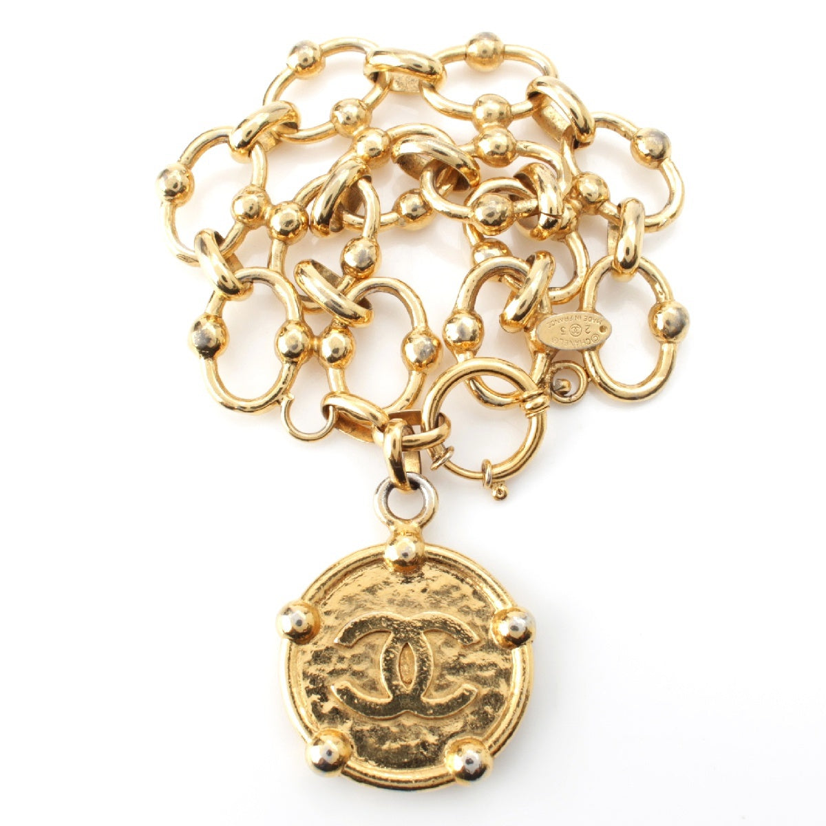 CHANEL COCO Mark Logo Medal Chain bracelet Accessories gold