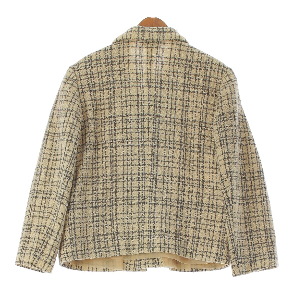 COMME des GARCONS 97AW wool Check Pattern tailored jacket Ivory gray S