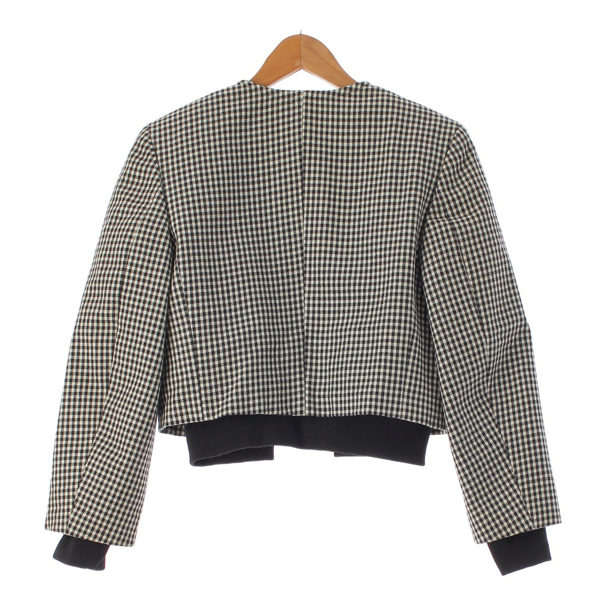 COMME des GARCONS 89AW Houndstooth with liner No color jacket outer GJ-05004S White black S